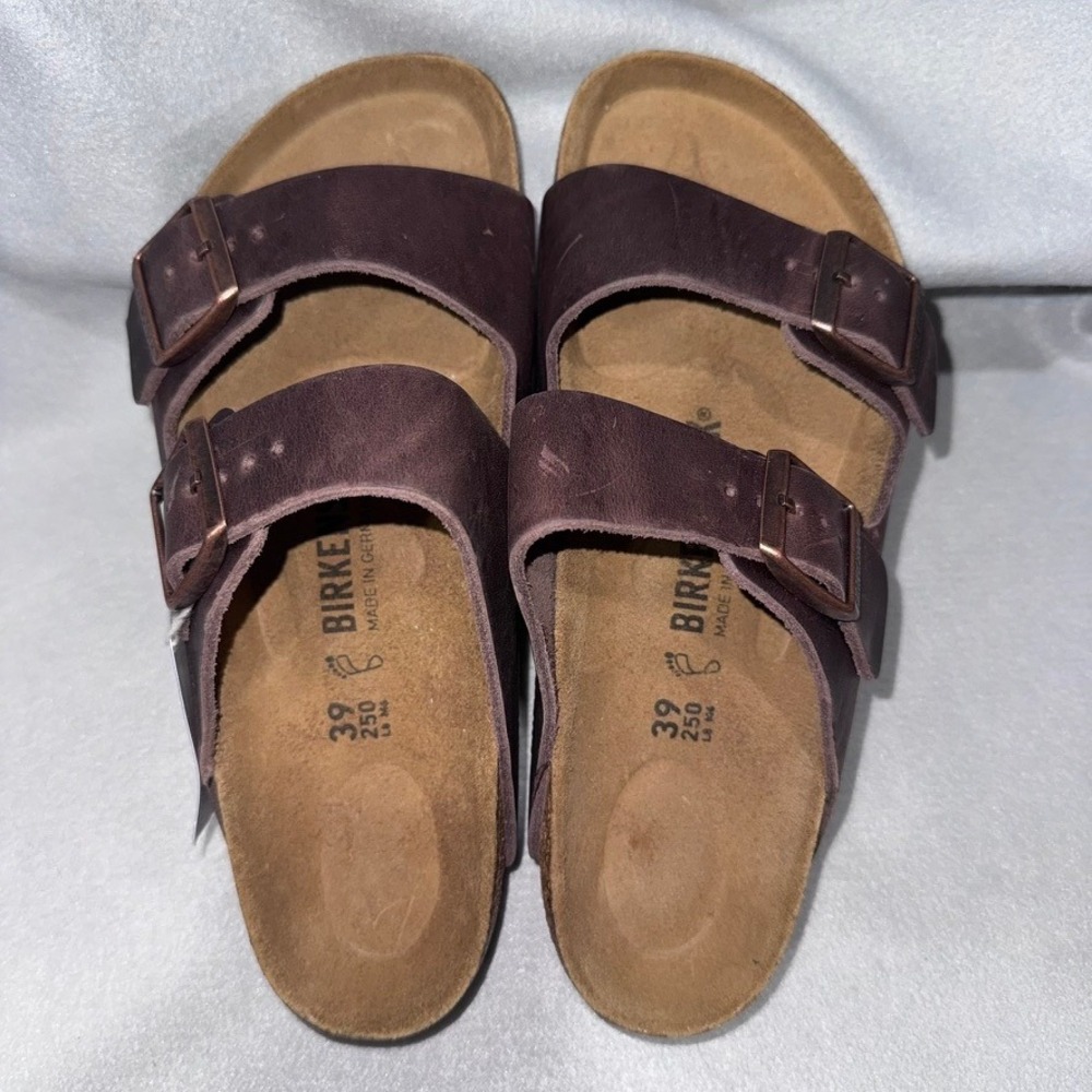 NEW Birkenstock Arizona Soft Footbed Oiled Leather Habana Sandals EU39